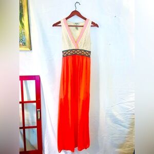 Vintage/Y2K Embroidered/Crocheted top with fantastical color scheme - S